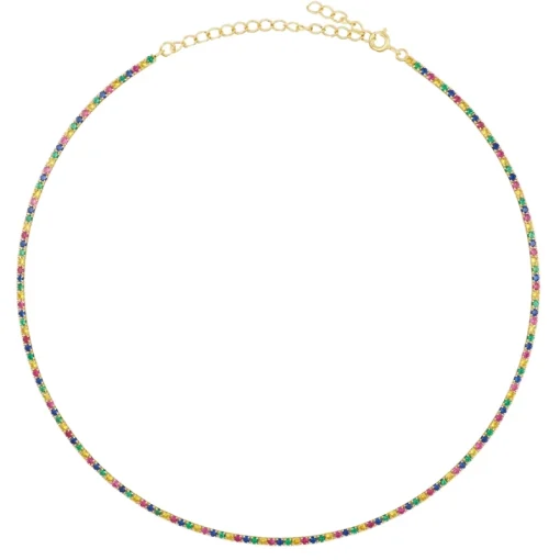 Choker Dune Colors Plata Dorada