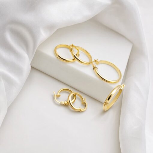 Aros Caña Grosse Oro 18K - Imagen 2