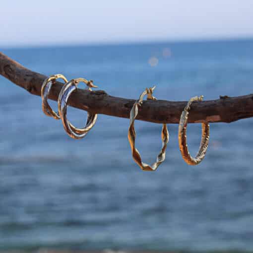Aros Maya Brillo Oro 18K - Imagen 4