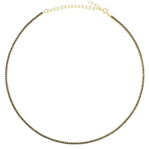 Choker Dune Black Plata Dorada