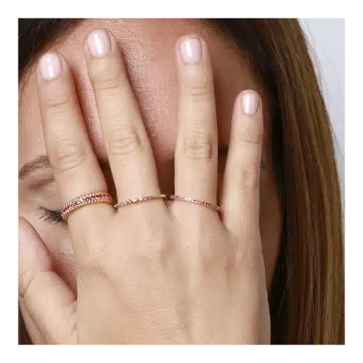 Anillo Nera Fucsia Plata - Imagen 2