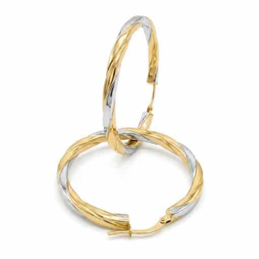 Aros Espirelli Oro Bicolor 18K