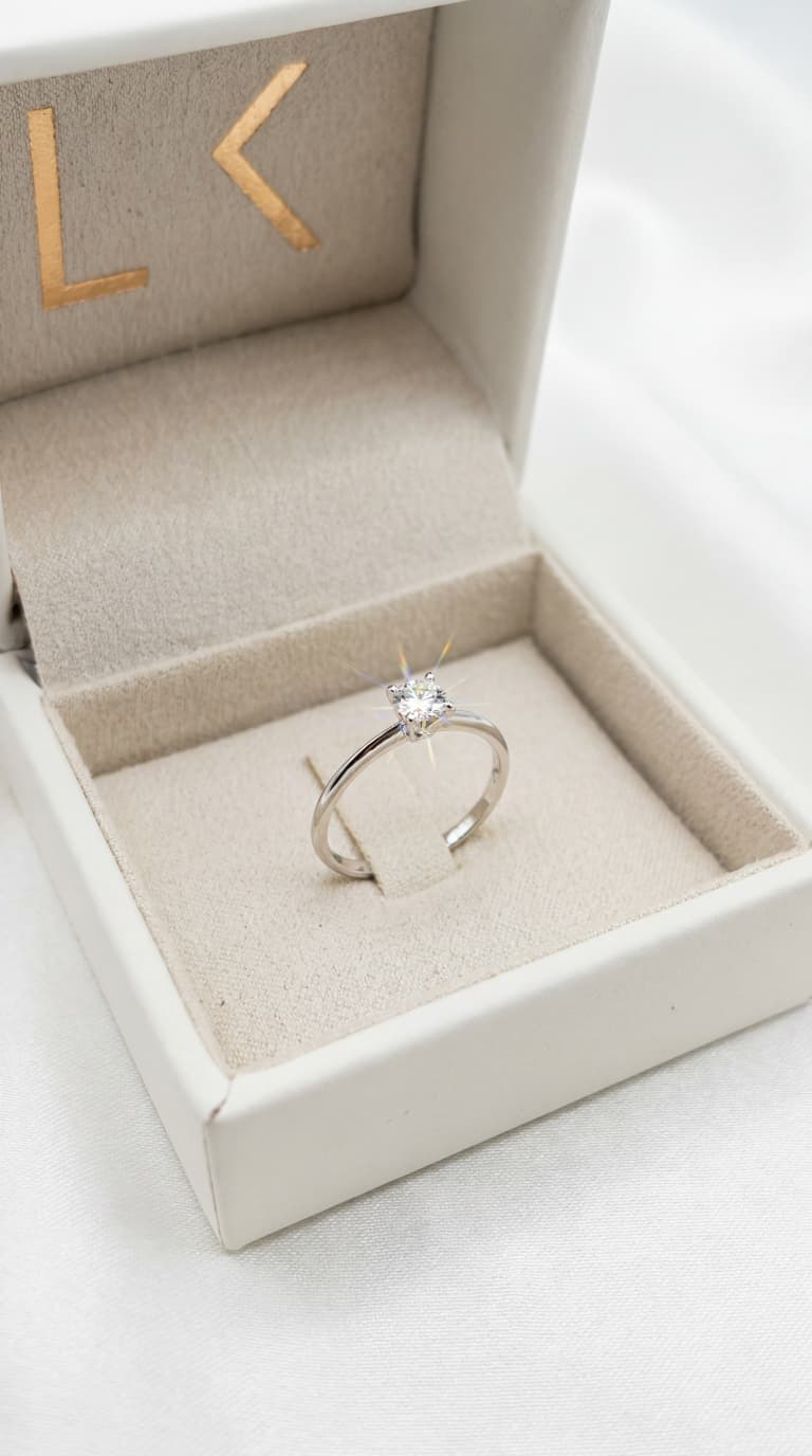 Anillo Mishelle Diamante 0,30ct E-VS IGI Oro Blanco 18K - Imagen 5