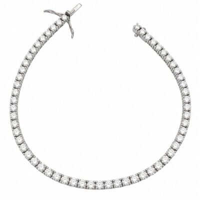 Pulsera Riviere Diamantes 2,30ct DF-VS Oro Blanco 18K
