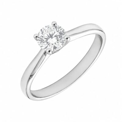 Anillo Fryda Diamante 0,50ct F-VS IGI Oro Blanco 18K