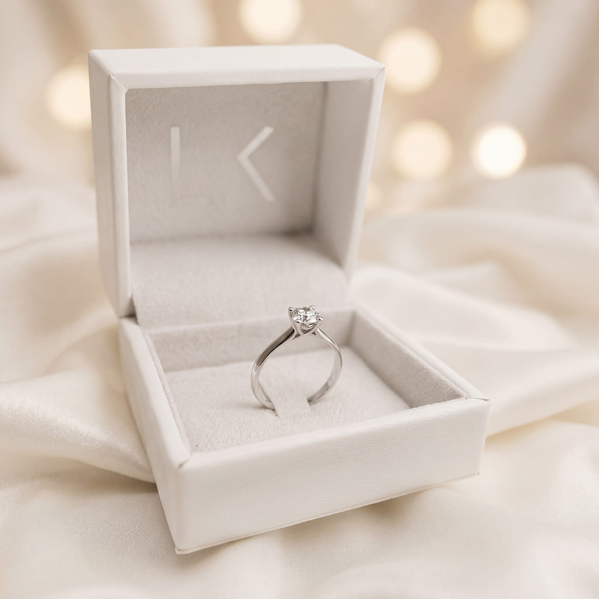 Anillo Fryda Diamante 0,50ct F-VS IGI Oro Blanco 18K - Imagen 2