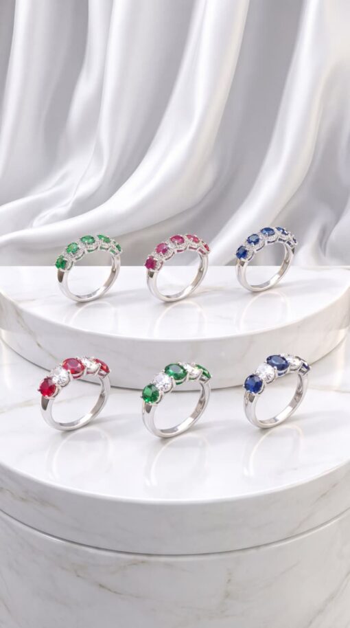 Sortija Blue Roses Plata - Imagen 2