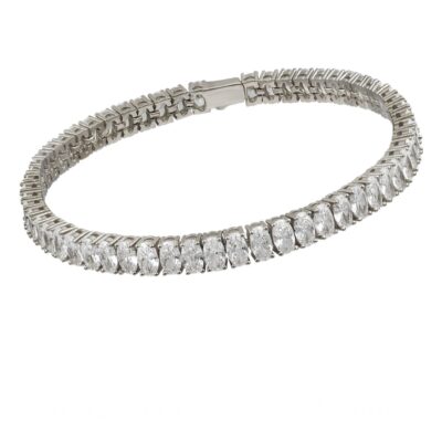 Pulsera Riviere Ovals Plata
