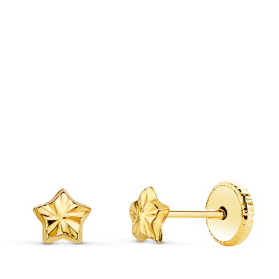 Pendientes Estrella Oro 18K