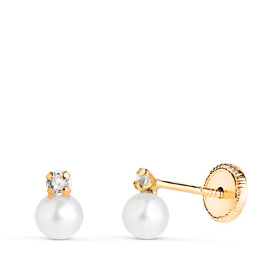 Pendientes Mini Tú y Yo Oro 18K