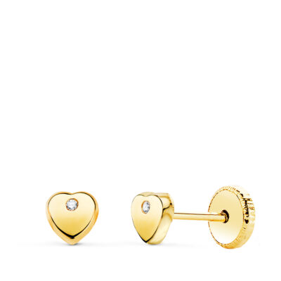 Pendientes Corazón Oro 18K
