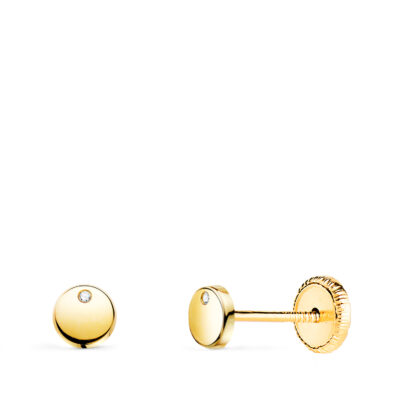 Pendientes Circle Oro 18K