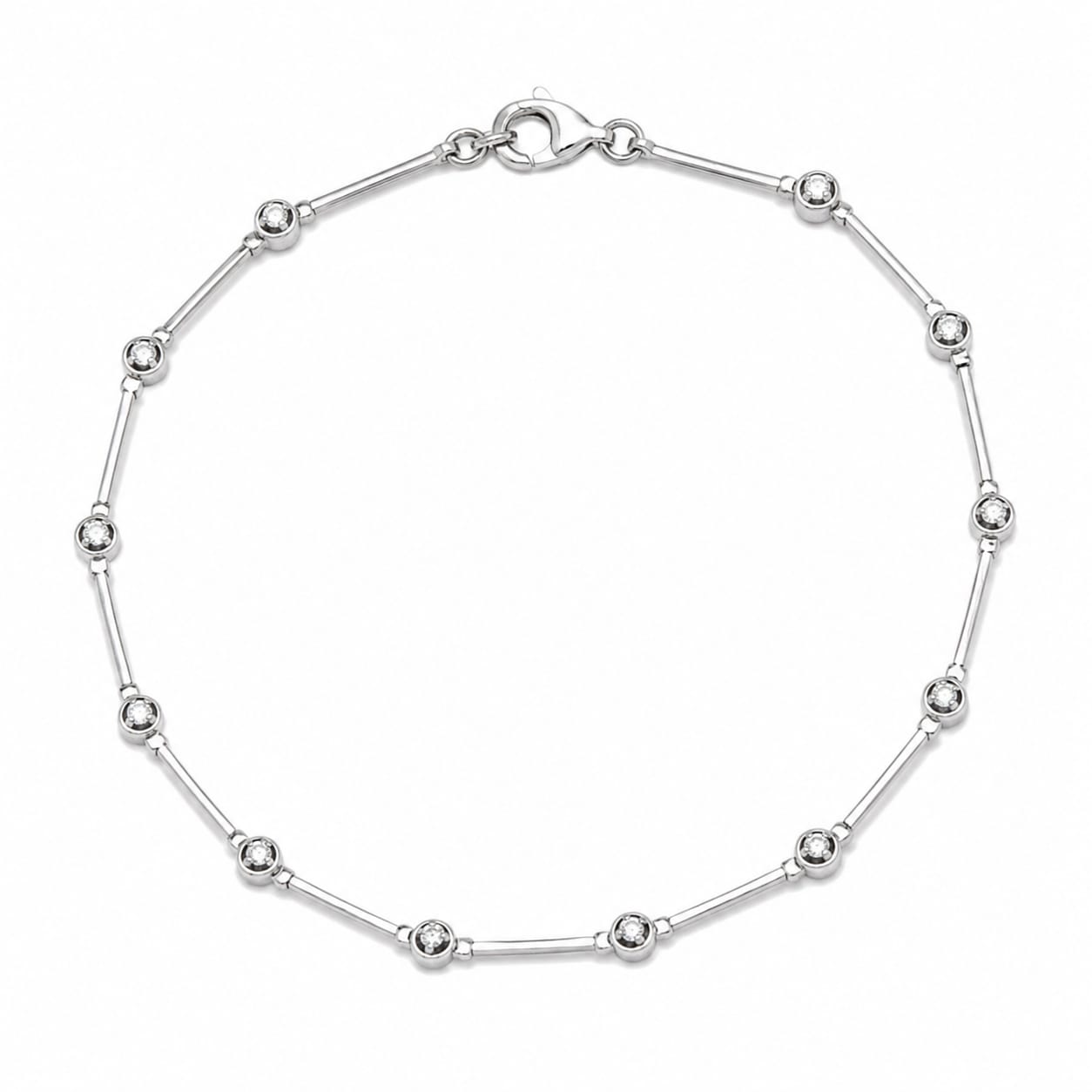 Pulsera Stella Diamantes Oro Blanco 18K