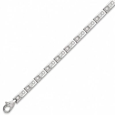 Pulsera Trinity Diamantes 0,84ct GH-SI Oro Blanco 18K