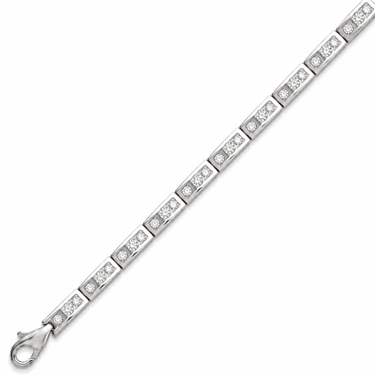 Pulsera Trinity Diamantes 0,84ct GH-SI Oro Blanco 18K