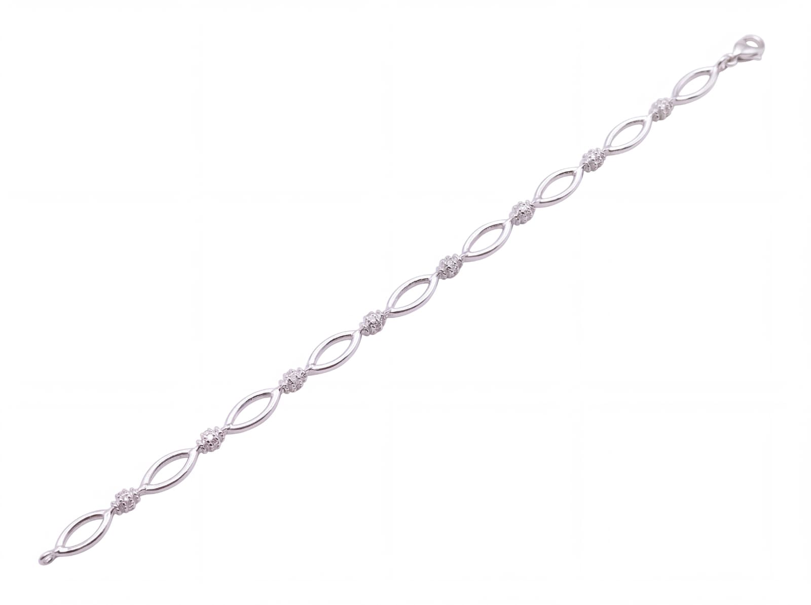 Pulsera Marina Diamantes Oro Blanco 18K