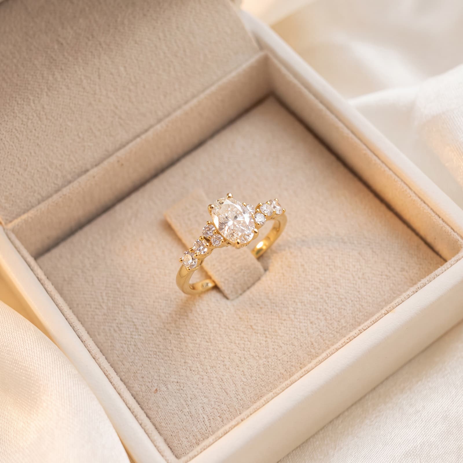 Anillo Olympia Diamante 1ct DF-VVS GIA Oro Amarillo 18K - Imagen 5