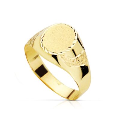 Sello Tallado Ovalado Oro 18K