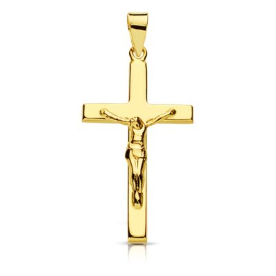 Cruz Cristo Rectangular Oro 18K