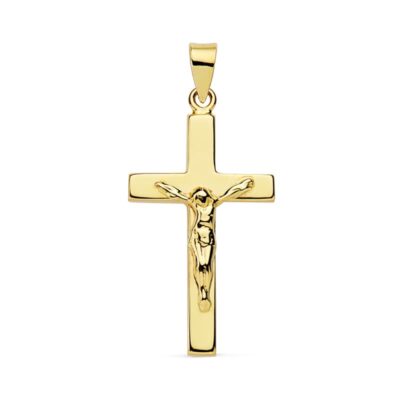 Cruz Cristo Rectangular Oro 18K