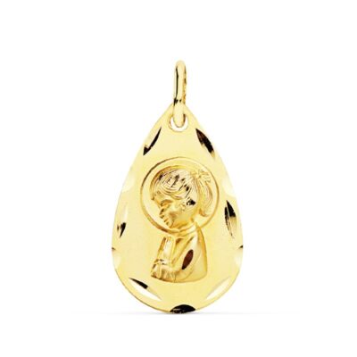 Medalla Virgen Niña Gota 18K