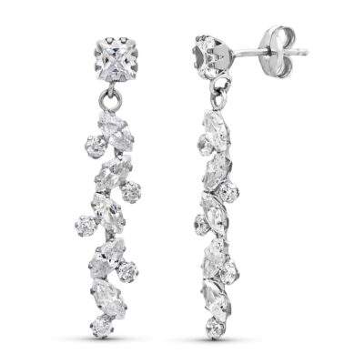Pendientes Afrodita Oro Blanco 18K