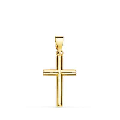 Cruz Tubo Oro 18K
