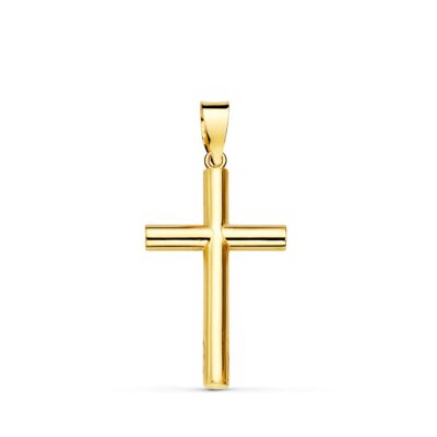 Cruz Tubo Oro 18K