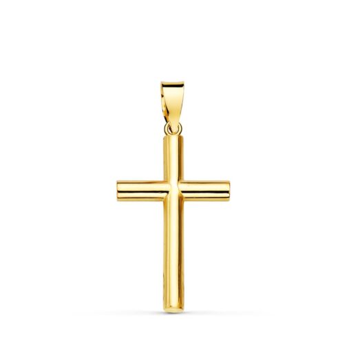 Cruz Tubo Oro 18K