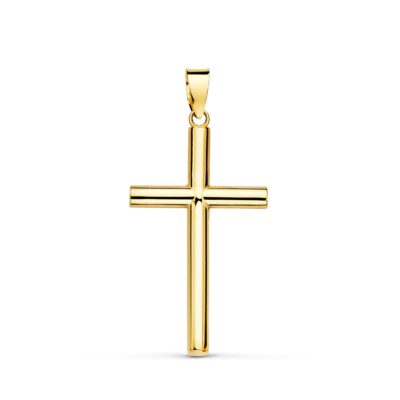 Cruz Tubo Oro 18K