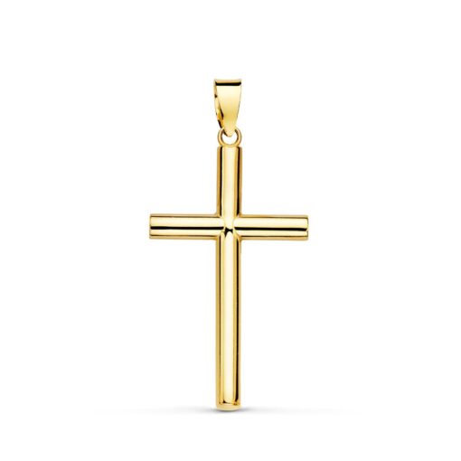 Cruz Tubo Oro 18K
