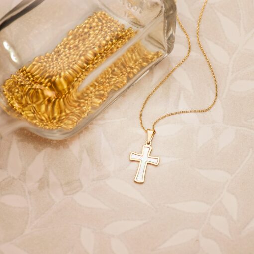 Cruz Nácar Oro 18K - Imagen 2