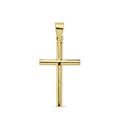Cruz Tubo Oro 18K