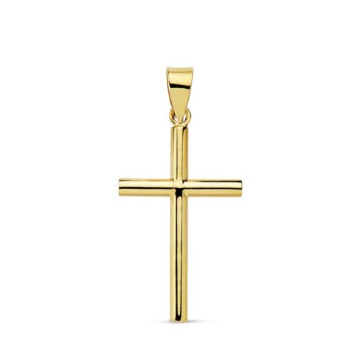Cruz Tubo Oro 18K