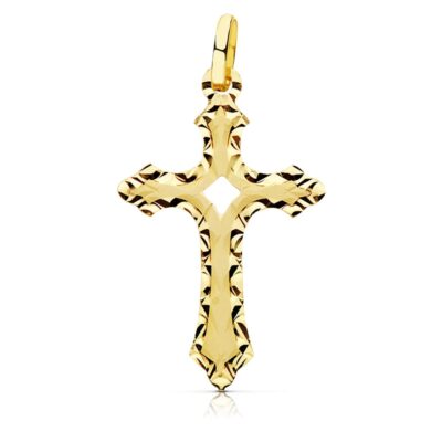 Cruz Bellatrix Tallada Oro 18K