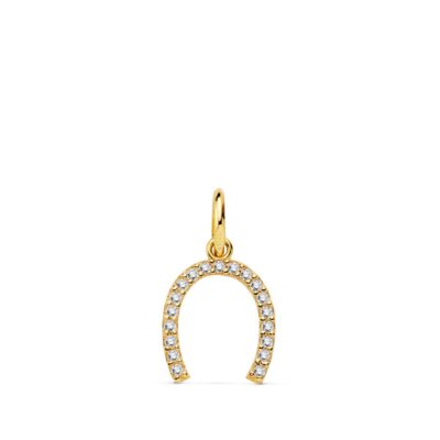Colgante Herradura Circonitas Oro 18K