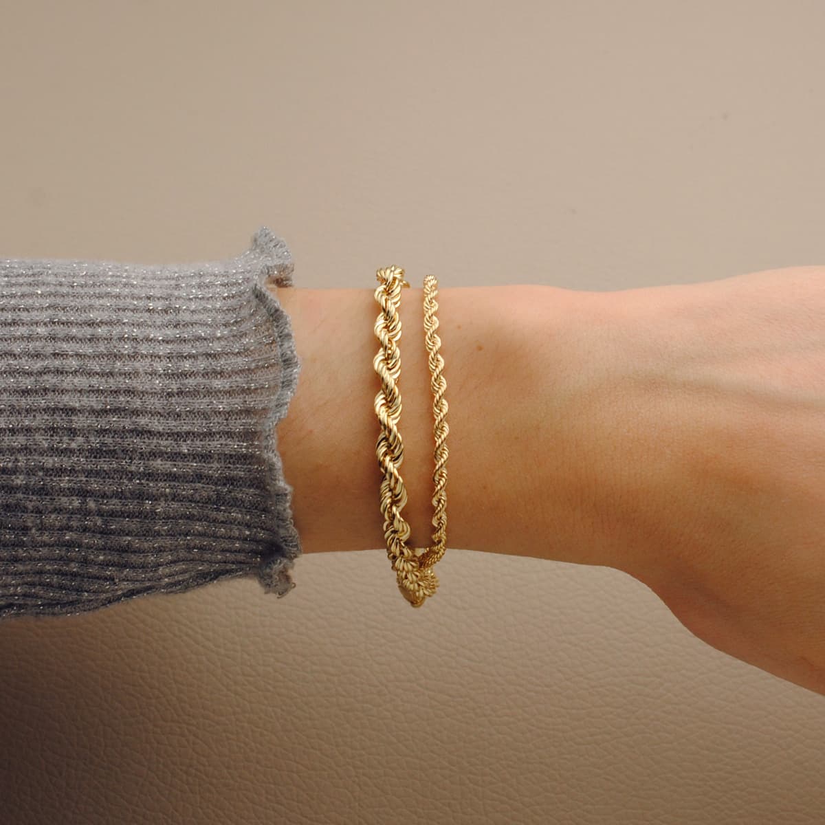 Pulsera Cordón 4,8mm Oro 18K - Imagen 2