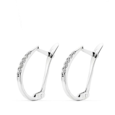 Pendientes Line Oro Blanco 18K
