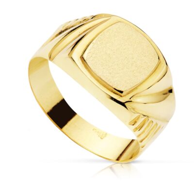 Sello Cuadrado Tallado Oro 18K