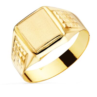 Sello Cuadrado Gradeado Oro 18K
