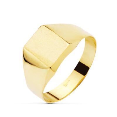 Sello Rectangular Liso Oro 18K
