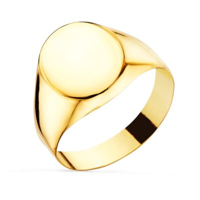 Sello Ovalado Liso Oro 18K