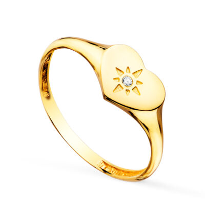 Sello Heart Sunshine Oro 18K