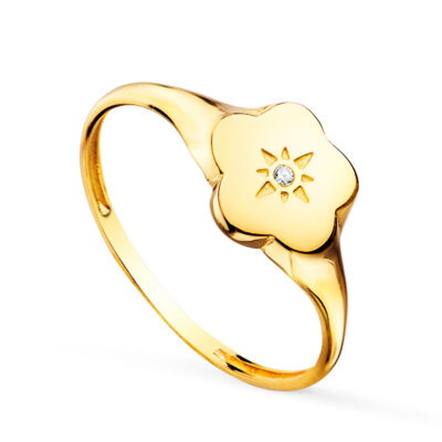 Sello Flor Sunshine Oro 18K