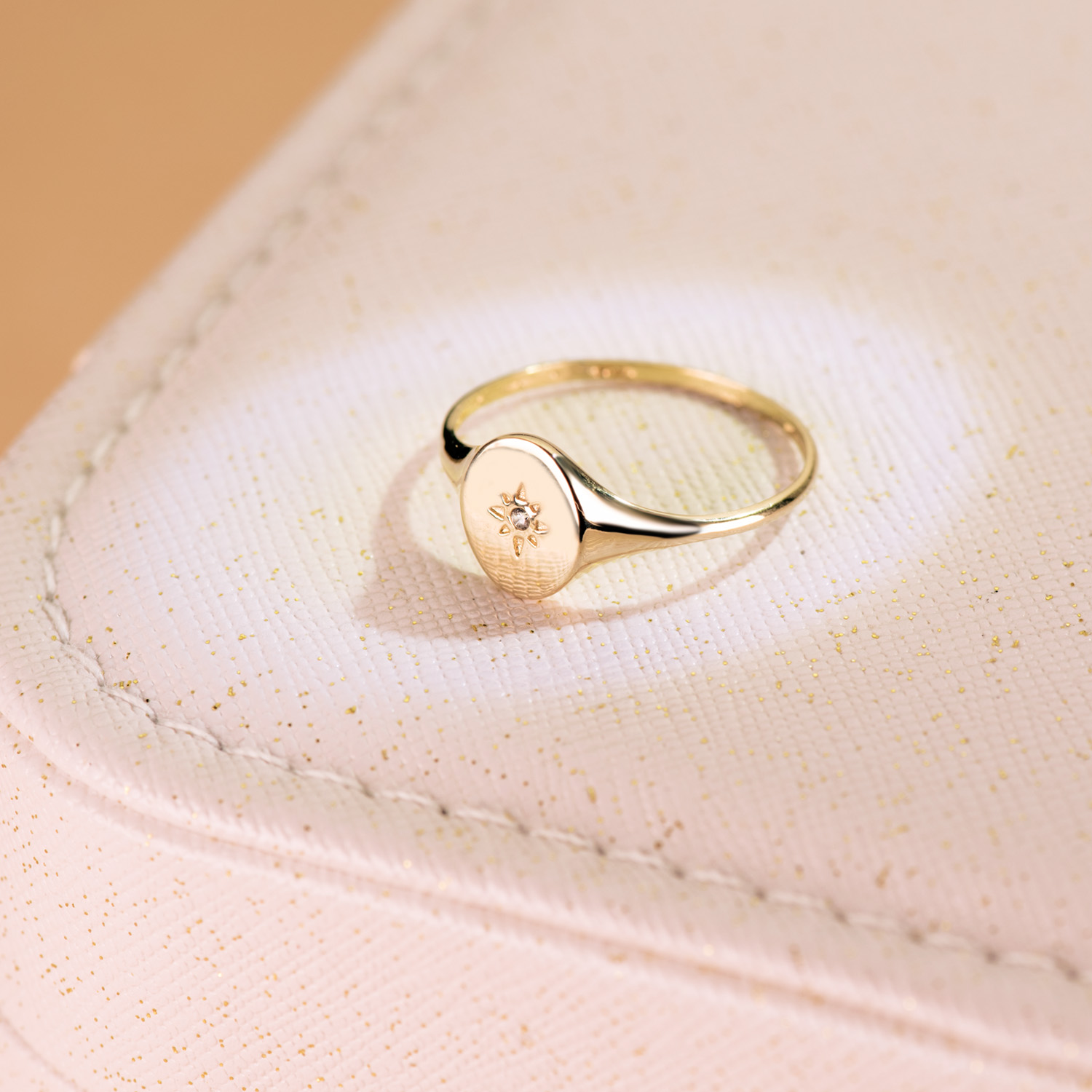 Sello Oval Sunshine Oro 18K - Imagen 2