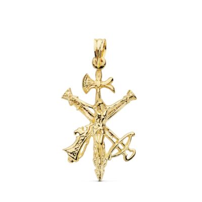 Cruz Cristo Legión Oro 18K