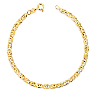 Pulsera Doble Eslabón 3,50mm Oro 18K