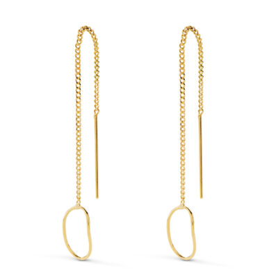 Pendientes Formed Chain Oro Amarillo 18K