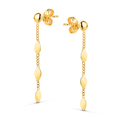 Pendientes Ball Chain Oro Amarillo 18K
