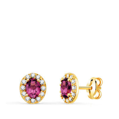 Pendientes Red Rose Oro Amarillo 18K